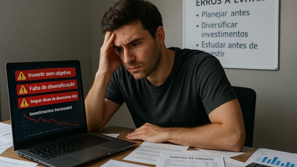principais erros de quem começa a investir